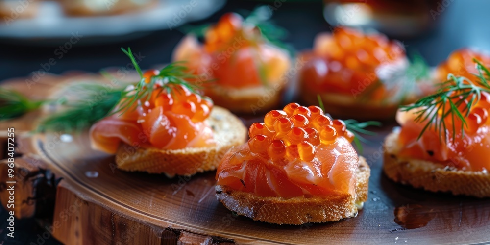 Smoked Salmon Canapes with Lumpfish Roe Smoked Salmon Canapes with Lumpfish Roe