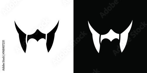 valkyrie icon Thin line flat illustration