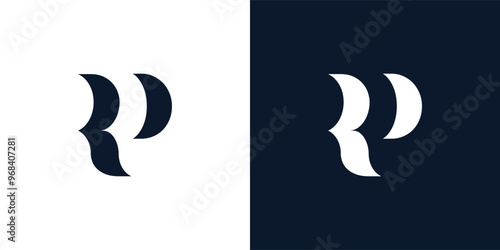 Abstract letter RP logo.