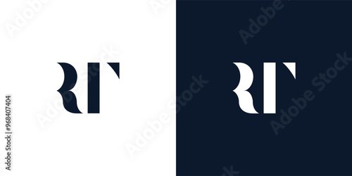 Abstract letter RT logo.