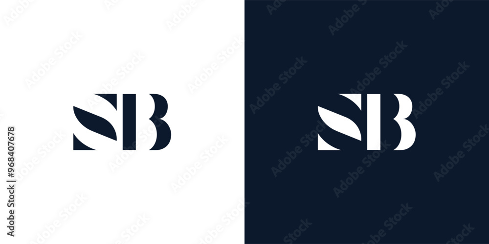 Abstract letter SB logo. Abstract letter SB logo.