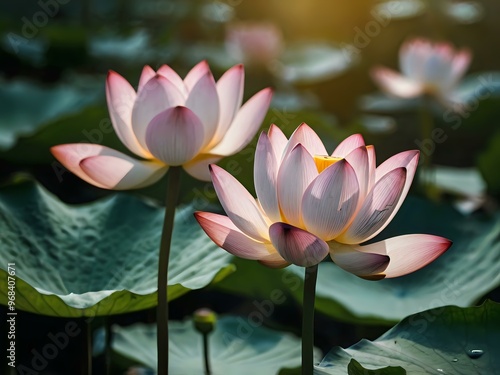 Wallpaper Mural stunning close up photo of lotus flower during the day Torontodigital.ca