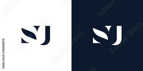Abstract letter SU logo.