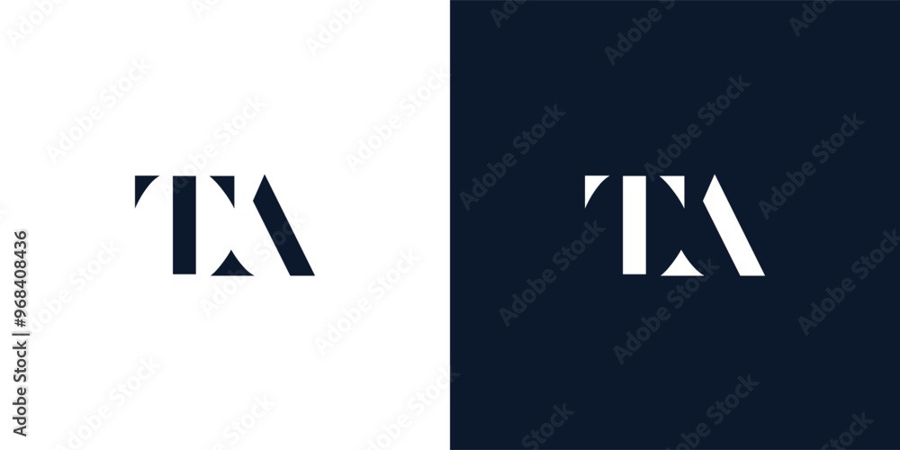 Abstract letter TA logo. Abstract letter TA logo.