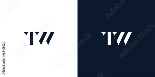 Abstract letter TW logo.