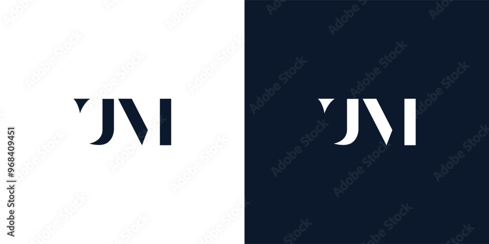 Obraz premium Abstract letter UM logo.