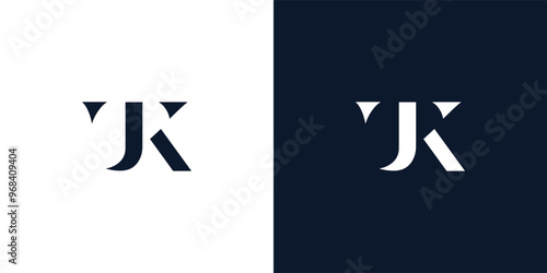 Abstract letter UK logo.