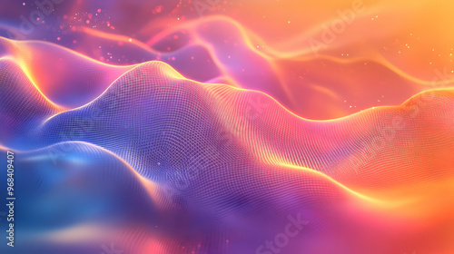 Abstract Background - Vibrant Wave Pattern 3D Illustration