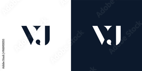 Abstract letter VJ logo.