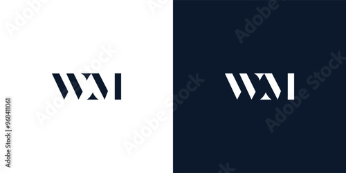 Abstract letter WM logo.