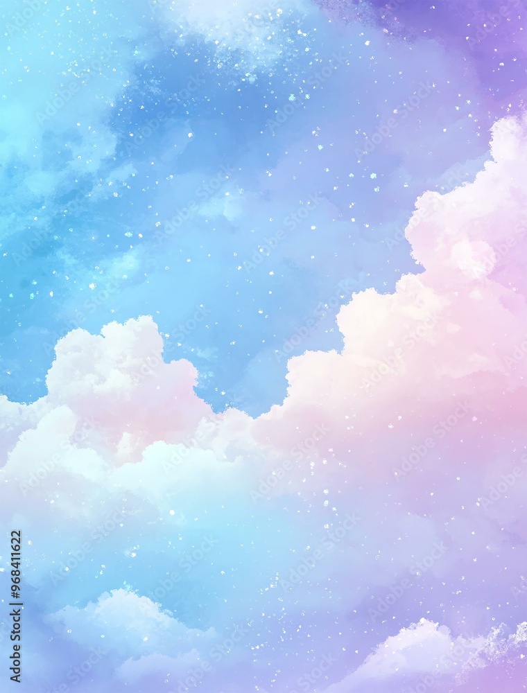 Colorful Pastel Sky with Clouds Colorful Pastel Sky with Clouds