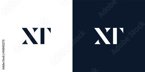 Abstract letter XT logo.