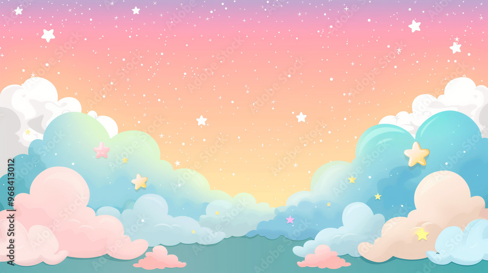 Cute_pastel_background_with_soft_clouds_and_stars Cute_pastel_background_with_soft_clouds_and_stars