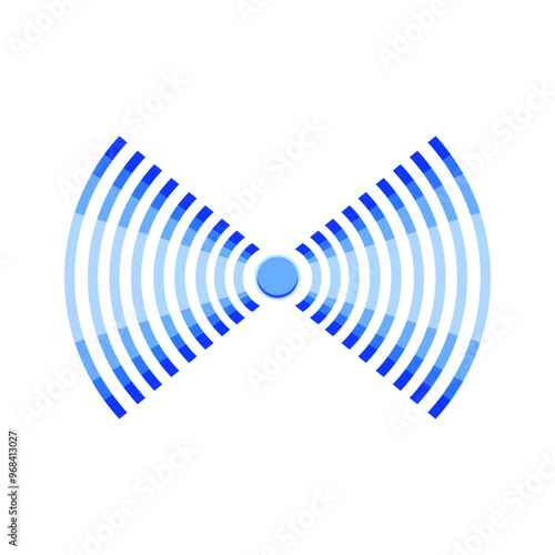 refraction wireless signal wave cartoon. diffraction polarization, spectrum antenna, transmitter receiver refraction wireless signal wave sign. isolated symbol vector illustration