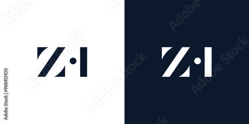 Abstract letter ZH logo.