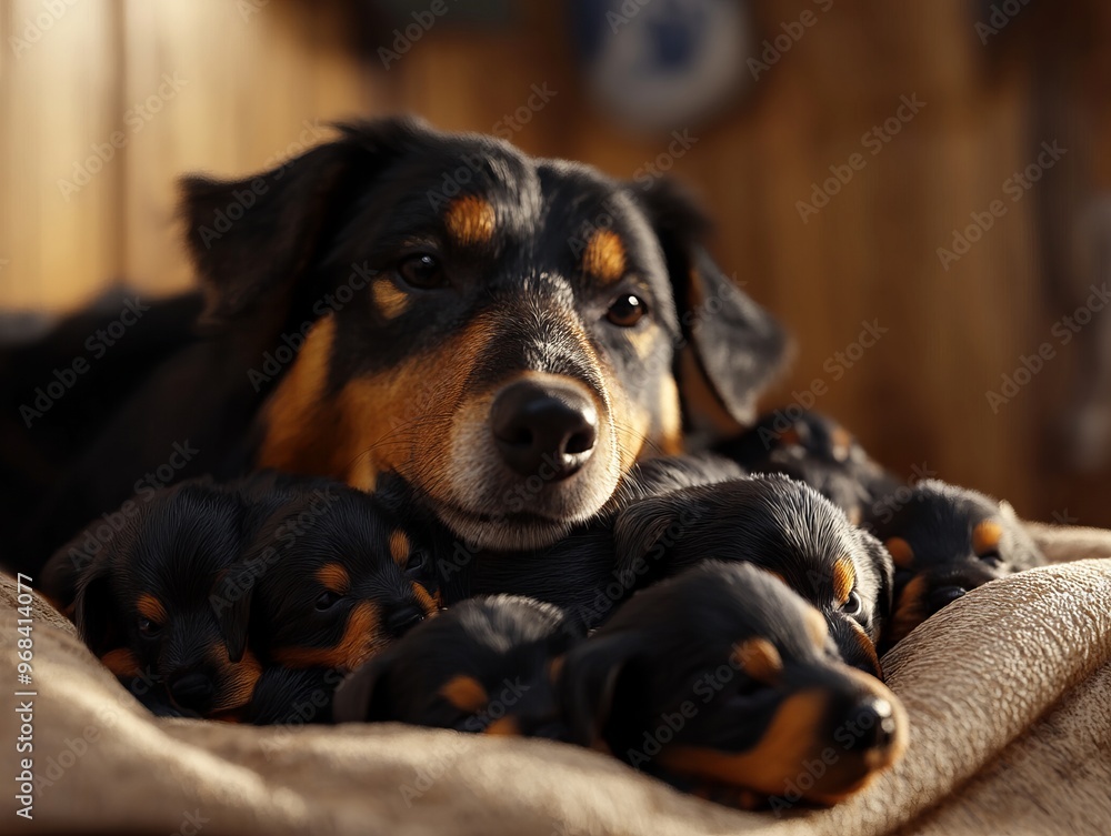 Heartwarming Moment of a Dog Giving Birth to Puppies in Ultra Realistic 32K UHD Close-up Shot Heartwarming Moment of a Dog Giving Birth to Puppies in Ultra Realistic 32K UHD Close-up Shot