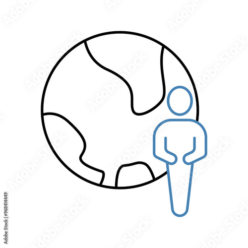 diversity concept line icon. Simple element illustration. diversity concept outline symbol design.