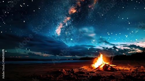 Camping_fire_under_the_amazing_blue_starry_sky_