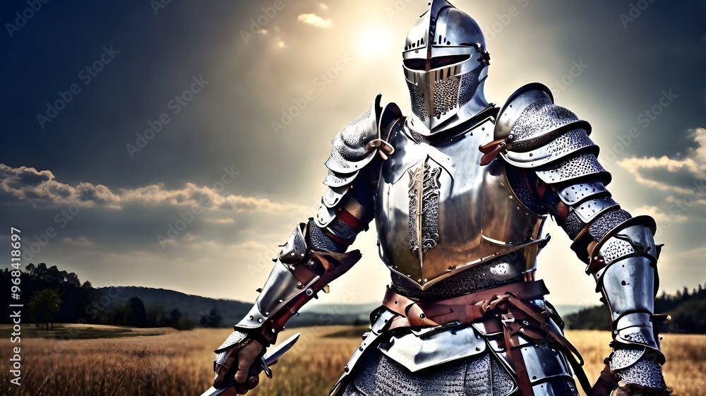 amazing imagination medieval fantasy art Brave knight in shining armor raising sword in story adventure amazing imagination medieval fantasy art Brave knight in shining armor raising sword in story adventure