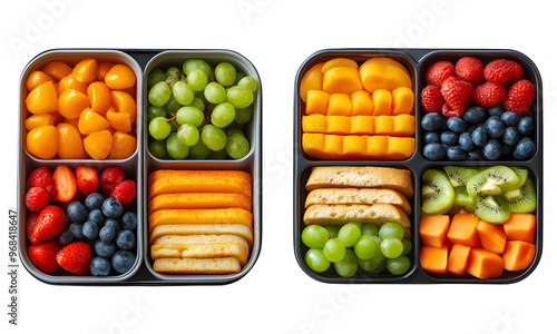 Tasty lunch box Healthy food Fruit, Transparent background