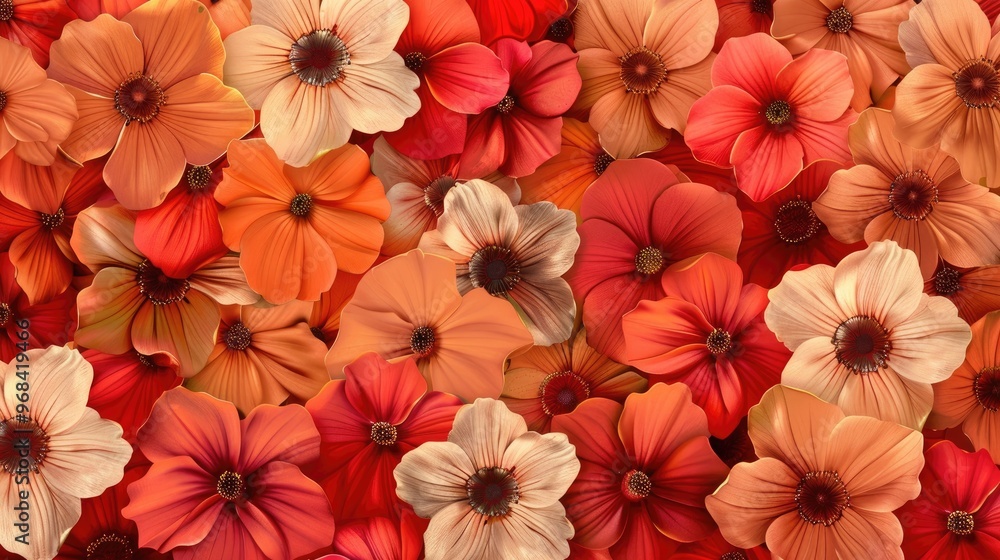 Obraz premium Vibrant Red and Orange Flower Petals