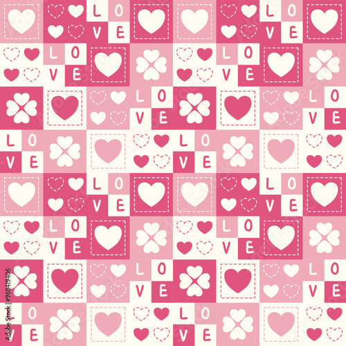seamless pattern with hearts