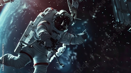 Astronaut_spaceman_do_spacewalk_while_working_for