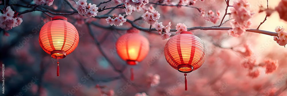 Red Lanterns and Cherry Blossoms: A Celebration of Spring Red Lanterns and Cherry Blossoms: A Celebration of Spring
