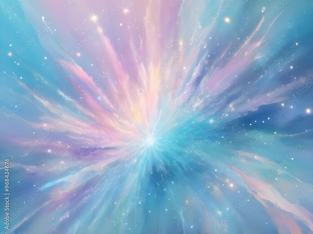 Fototapeta premium abstract pastel Glitter picture blue shiny beautiful light