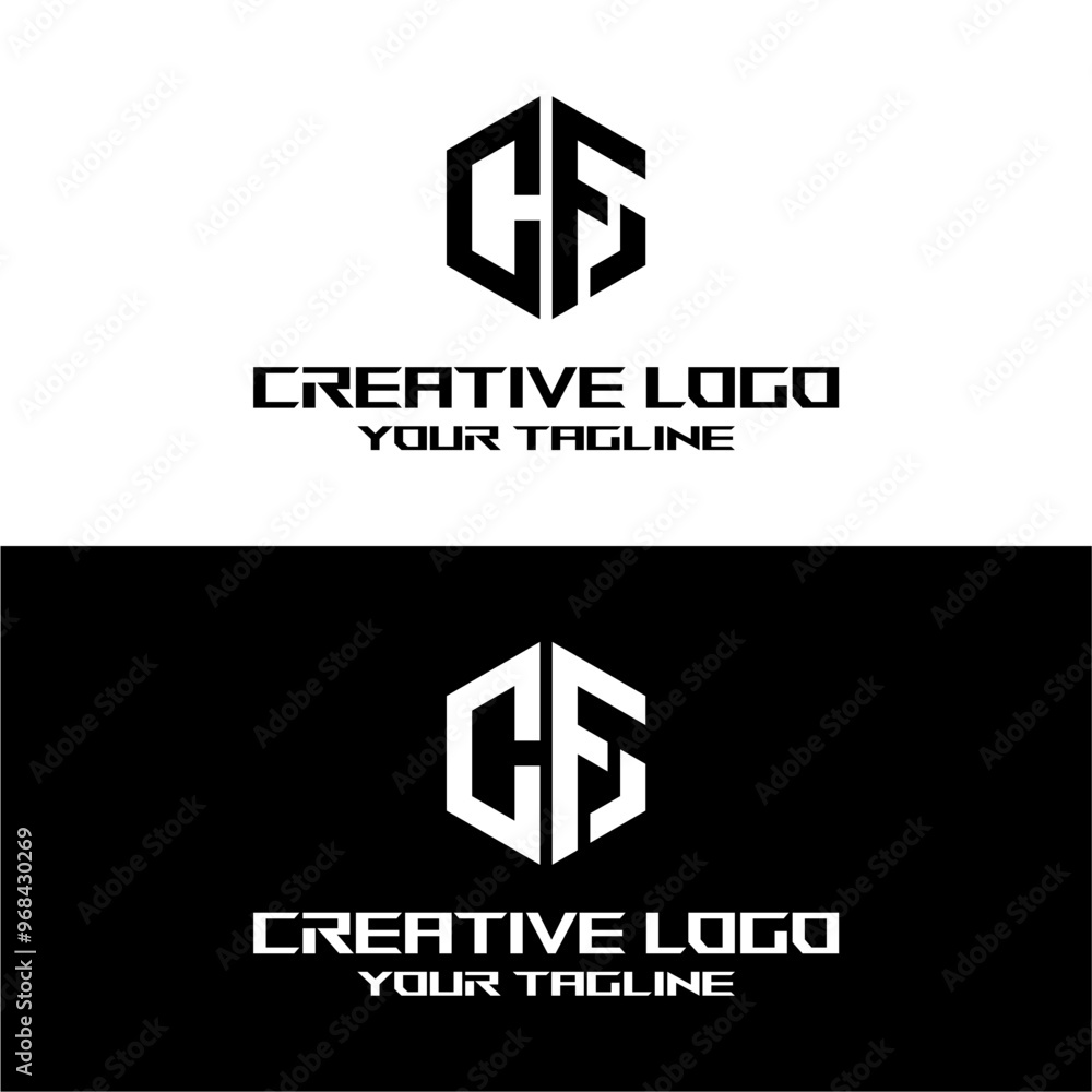 creative letter logo cf desain vektors creative letter logo cf desain vektors