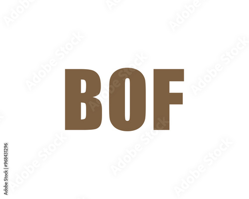 BOF logo design vector template. BOF