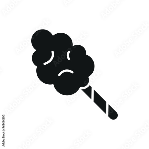 Cotton candy food beverage icon vector basic design simple and modern