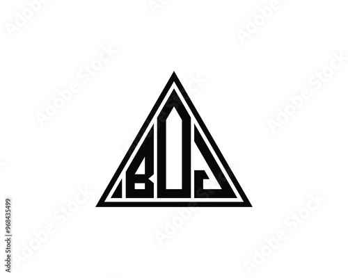 BOJ logo design vector template. BOJ