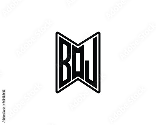 BOJ logo design vector template. BOJ