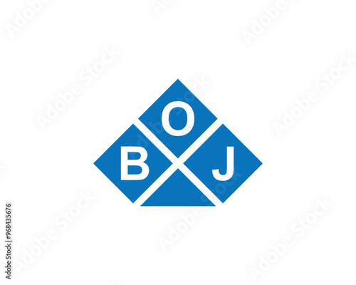 BOJ logo design vector template. BOJ