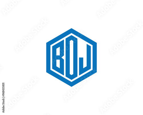BOJ logo design vector template. BOJ