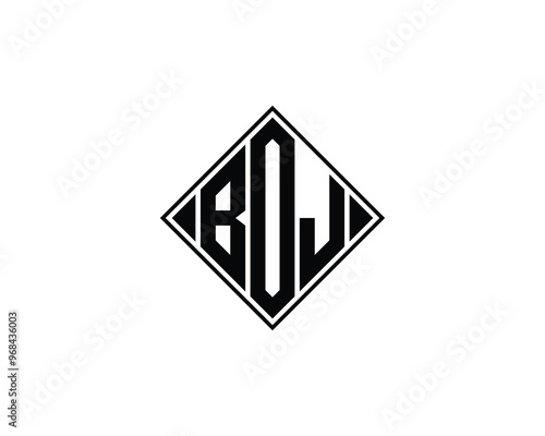 BOJ logo design vector template. BOJ