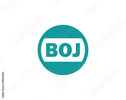 BOJ logo design vector template. BOJ