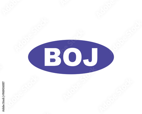 BOJ logo design vector template. BOJ