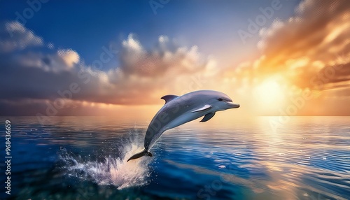 dolphin jumping out of the sea