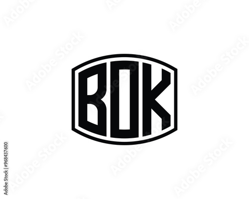 BOK logo design vector template. BOK