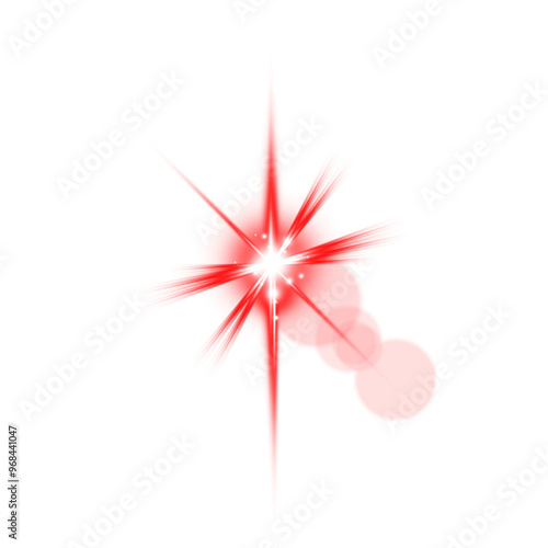 Realistic lens flare, Sun light rays effect. Glowing light effect