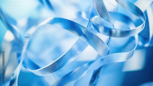 Abstract Blue Ribbon