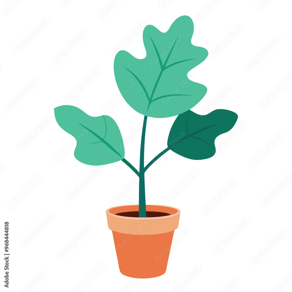 Houseplant in classic pot nature icon Houseplant in classic pot nature icon