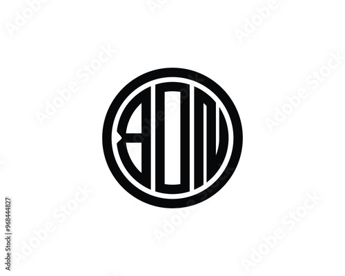 BON logo design vector template. BON