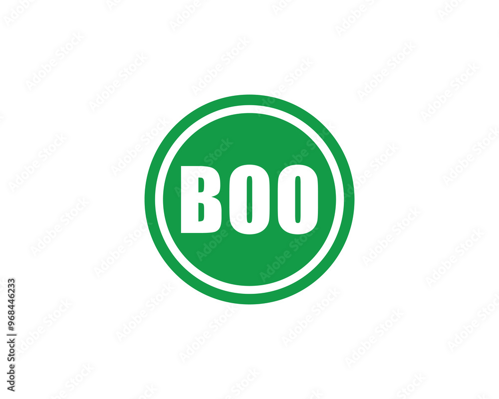 BOO Logo design vector template. BOO BOO Logo design vector template. BOO