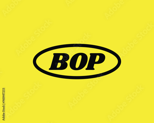 BOP logo design vector template. BOP photo