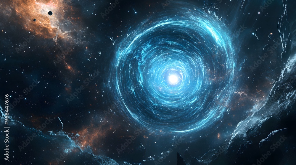 42. A detailed illustration of a rotating neutron star (pulsar) 42. A detailed illustration of a rotating neutron star (pulsar)
