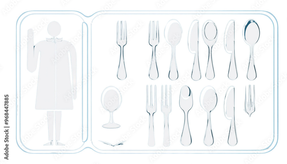 .Mastering Dining Etiquette: How to Signal Your Waiter and Position Cutlery Appropriately Fork and Spoon Isolated On White Background .Mastering Dining Etiquette: How to Signal Your Waiter and Position Cutlery Appropriately Fork and Spoon Isolated On White Background
