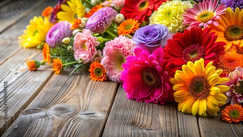 Wallpaper Mural Close up of colorful flowers arranged on a table Torontodigital.ca